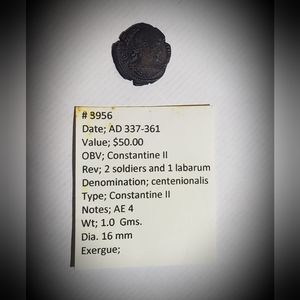 Constantius II AD 337-361 Follis Ancient Authentic Roman bronze coin